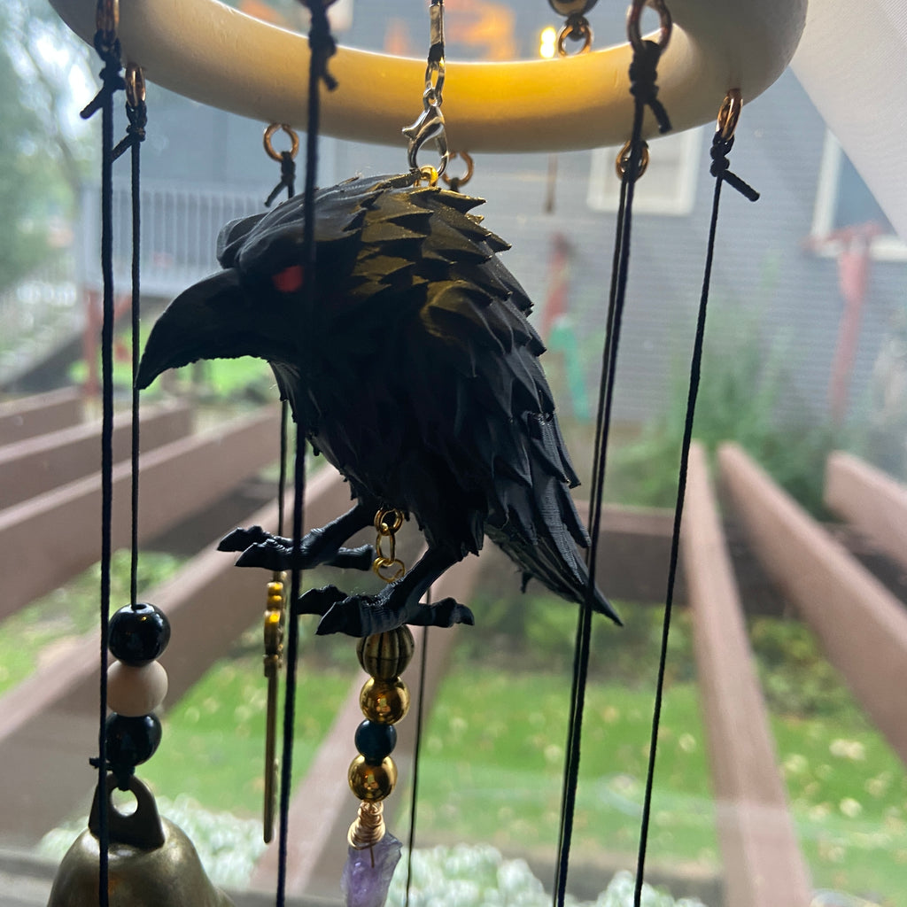 CROW CRAFT WIND CHIMES