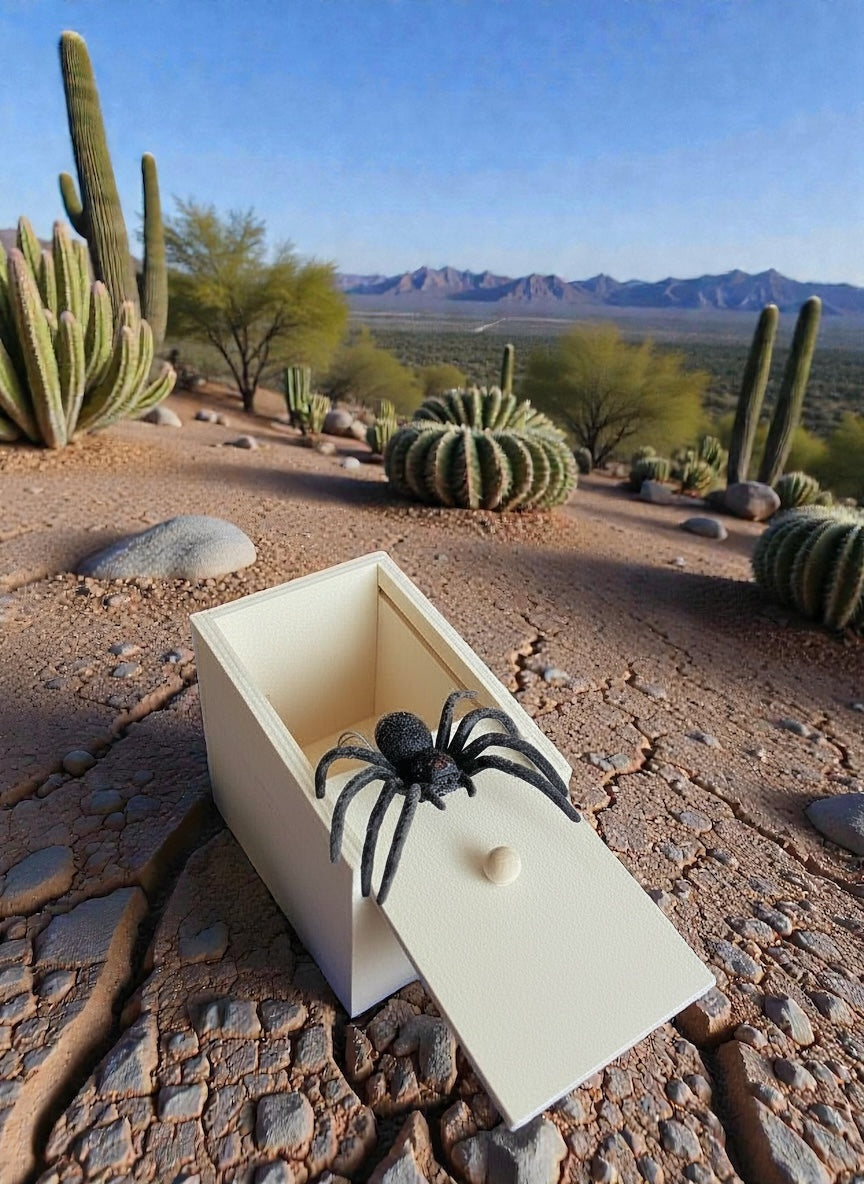 Jumping Spider Box – No Batteries Needed Prank & Gothic Gift