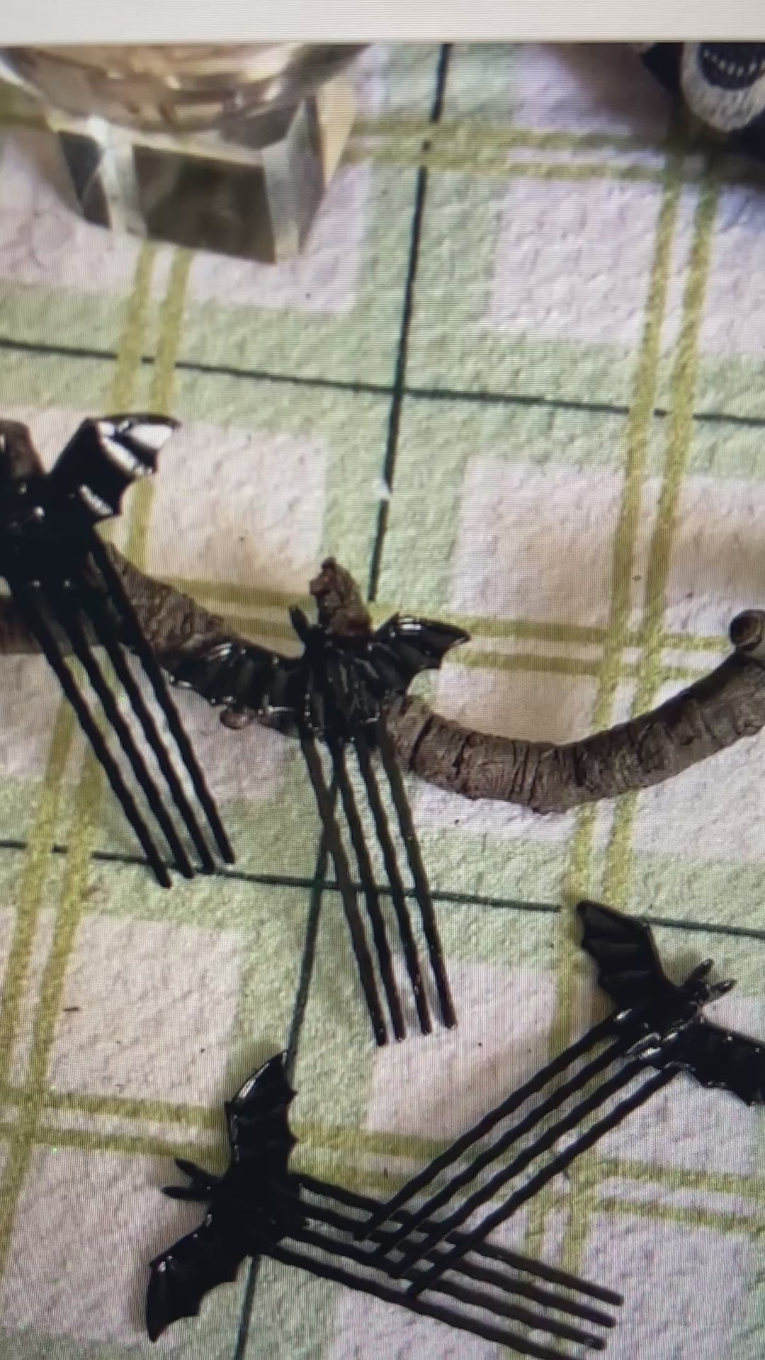BAT HAIR PINS SET OF 2