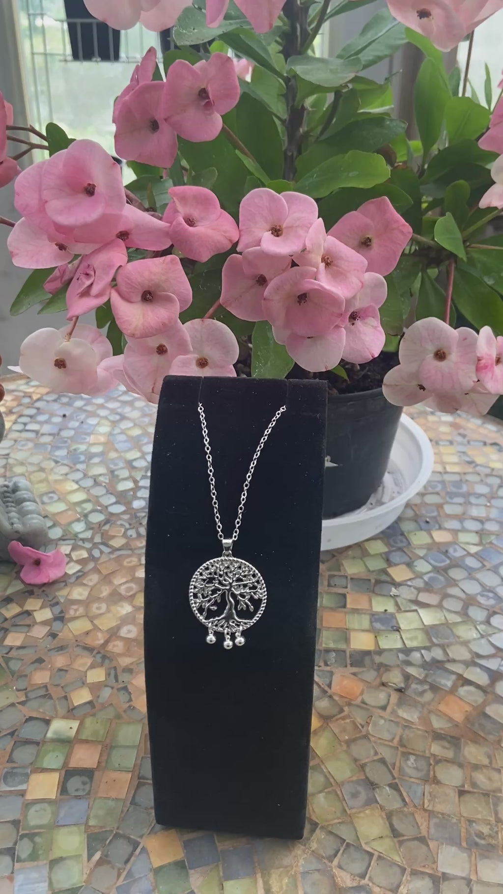 925 Silver Tree of Life Pendant with Witches Bells
