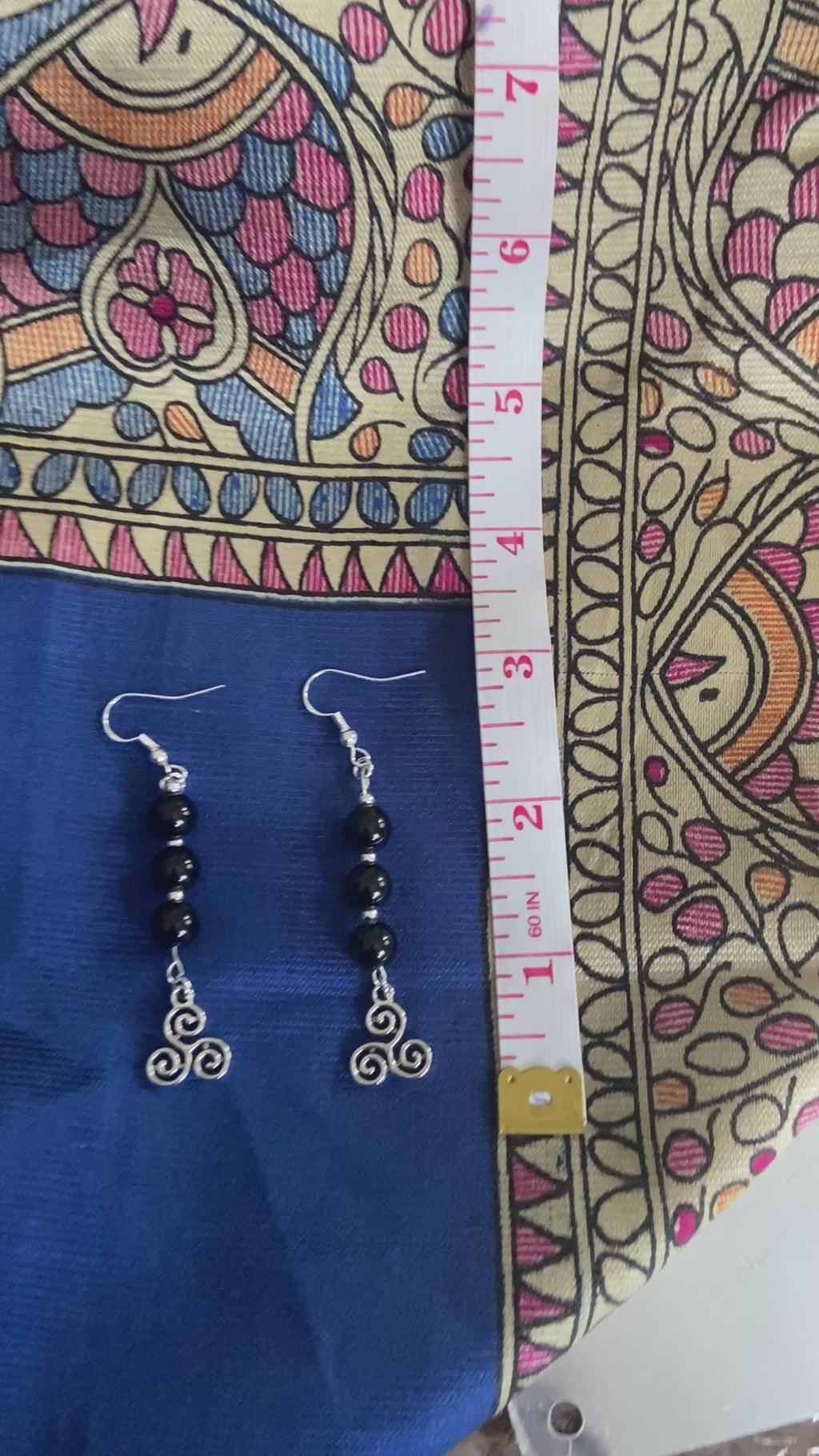 Eternal Spiral Earrings – Silver & Natural Stone | Celtic Symbol of Endless Growth