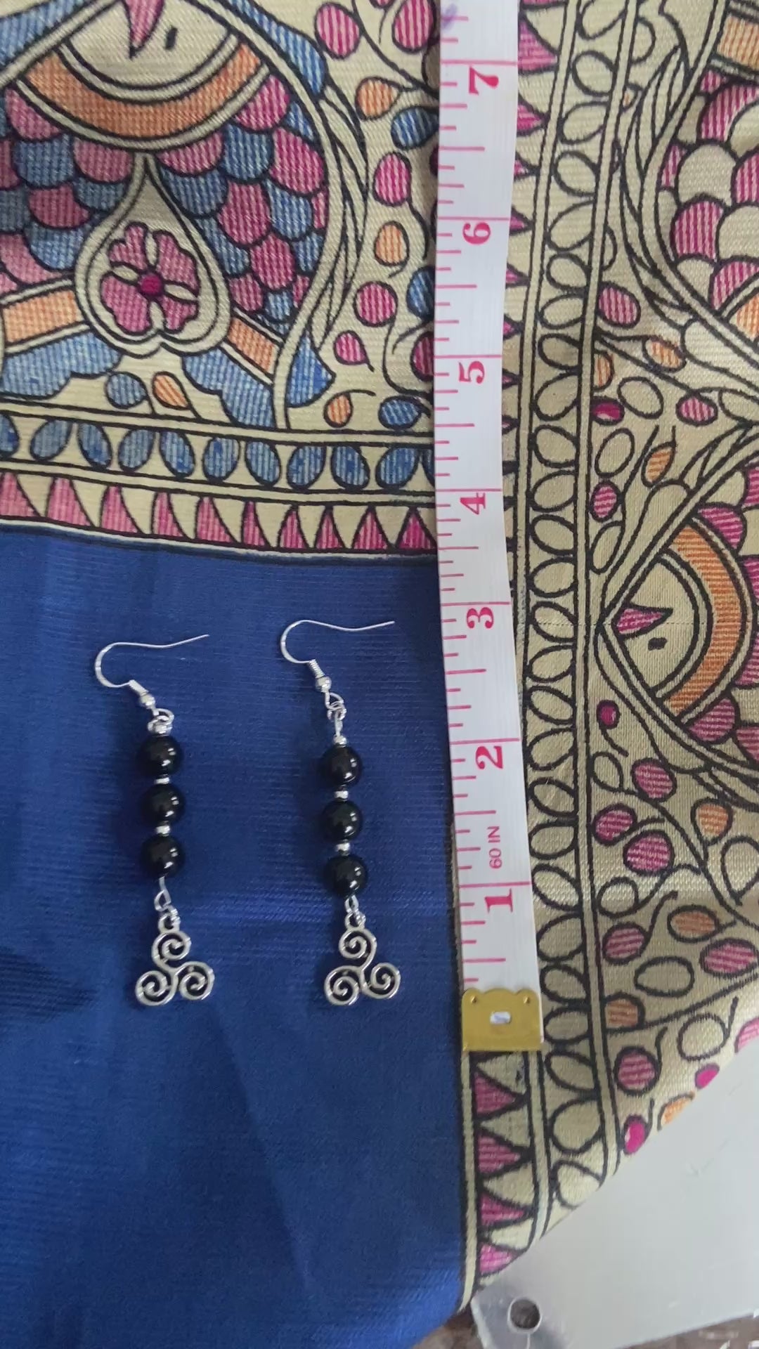 Eternal Spiral Earrings – Silver & Natural Stone | Celtic Symbol of Endless Growth
