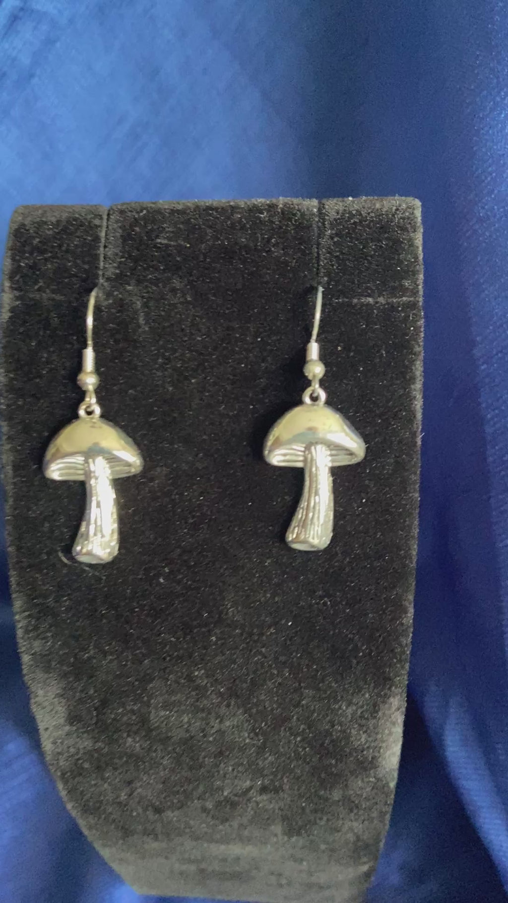 Dangling Silver Mushroom Earrings – Cottagecore Witch Jewelry