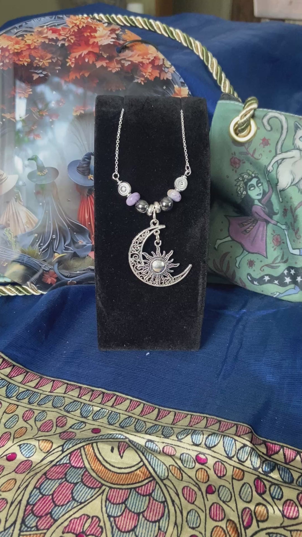 Crescent Moon & Star Pendant – Handcrafted Celestial Witch Necklace | S.O.P.H.