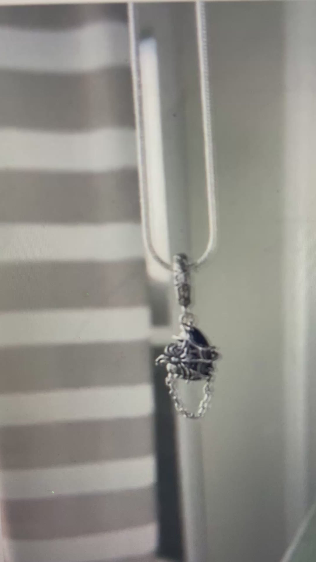 SILVER SPIDER & TANZANITE PENDENT