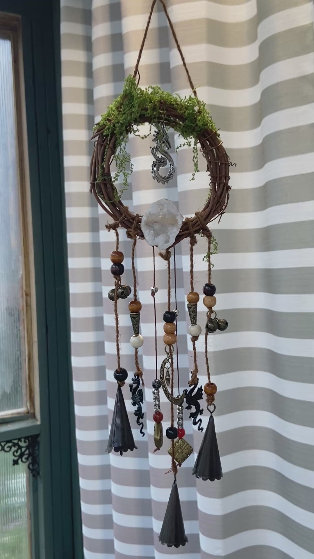 Dragon & Wolf Enchantment WIND CHIMES – Pagan Wall Decor