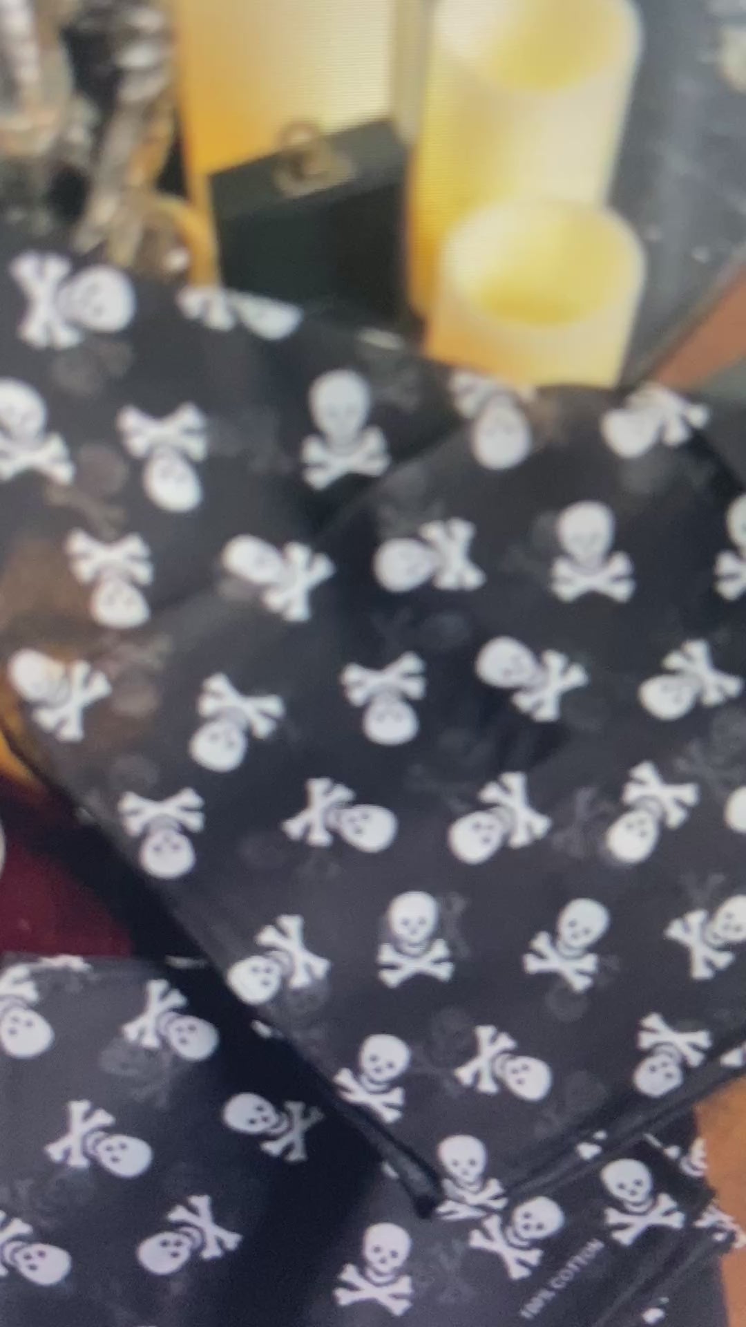 Skull Print Bandanas – Gothic Biker & Halloween Accessory