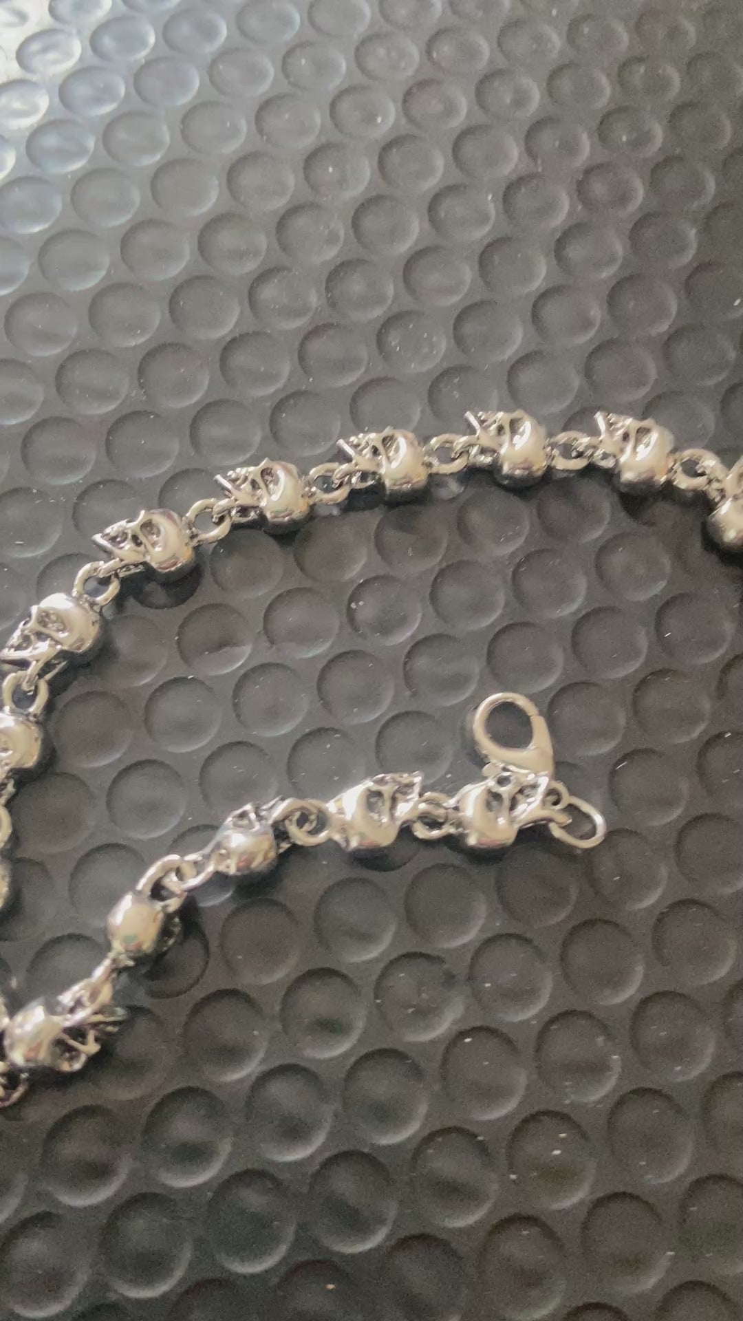 Metal Skulls Bracelet – Gothic Biker Statement Jewelry